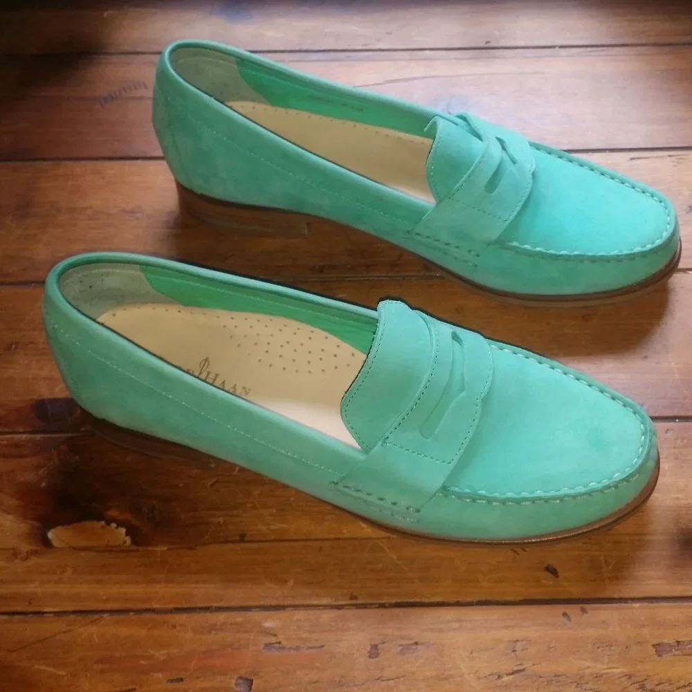 New Cole Haan Green Loafers 7B (Narrow Fit) - Picture 3 of 7